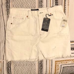 Lucky Brand white denim skirt
